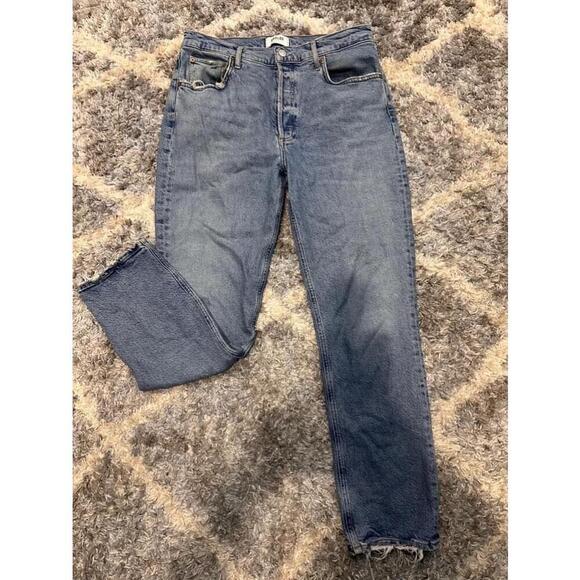 Agolde Denim - AGOLDE Women's Riley High Rise Straight Crop Jeans - Size 30